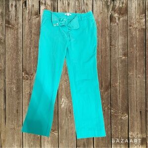 New York & Company Crop Pants Teal Size 4